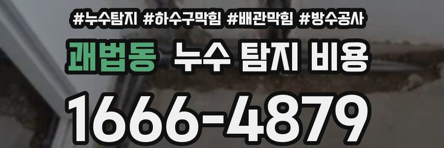 괘법동 누수 탐지 비용