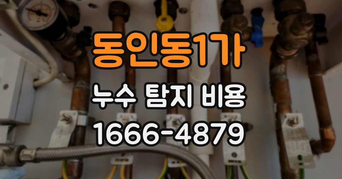 동인동1가 누수 탐지 비용