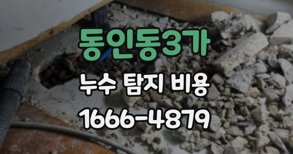 동인동3가 누수 탐지 비용