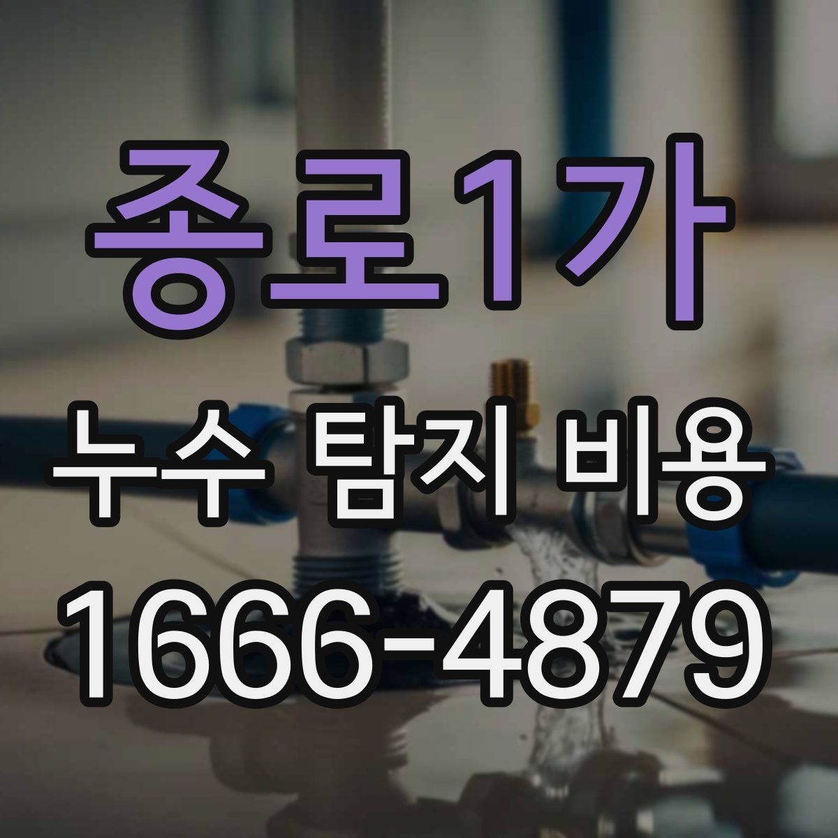 종로1가 누수 탐지 비용