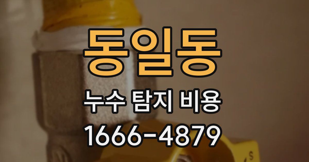 동일동 누수 탐지 비용