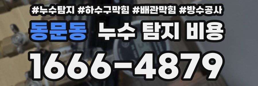 동문동 누수 탐지 비용