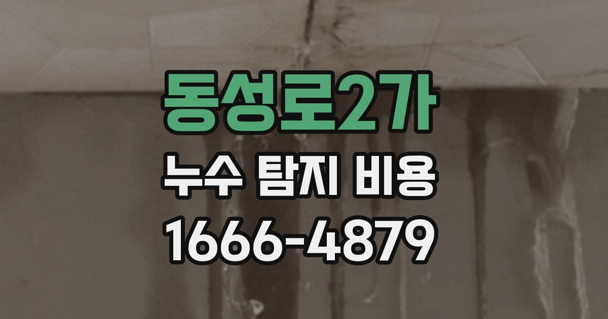 동성로2가 누수 탐지 비용