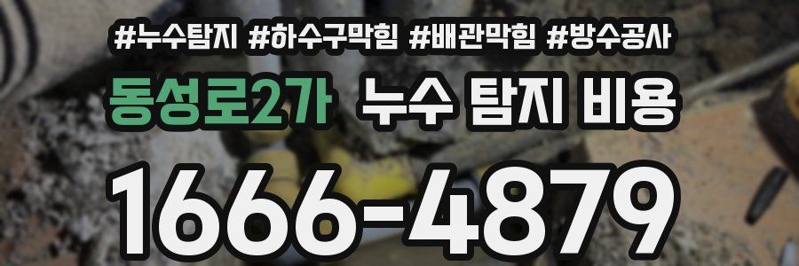 동성로2가 누수 탐지 비용