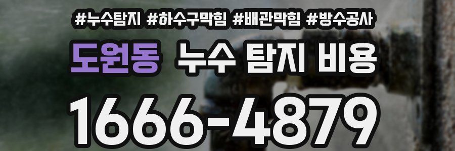 도원동 누수 탐지 비용