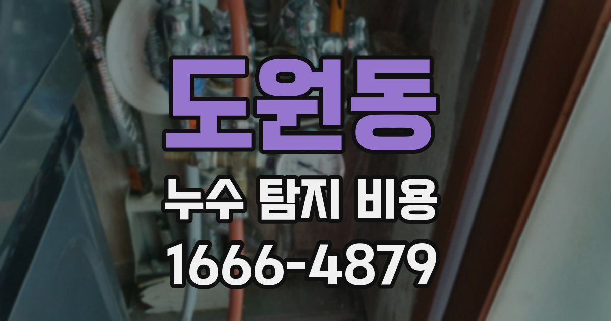 도원동 누수 탐지 비용