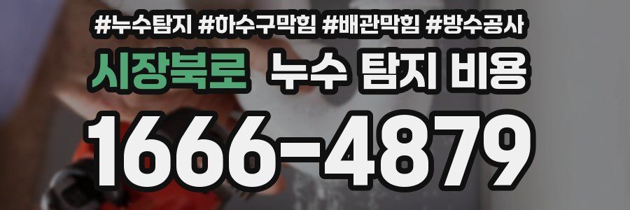 시장북로 누수 탐지 비용