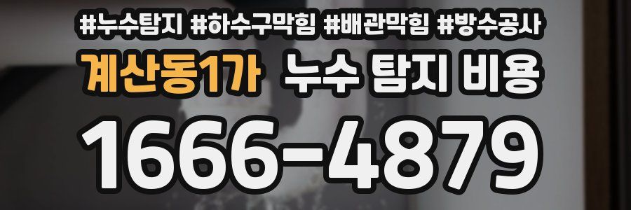 계산동1가 누수 탐지 비용