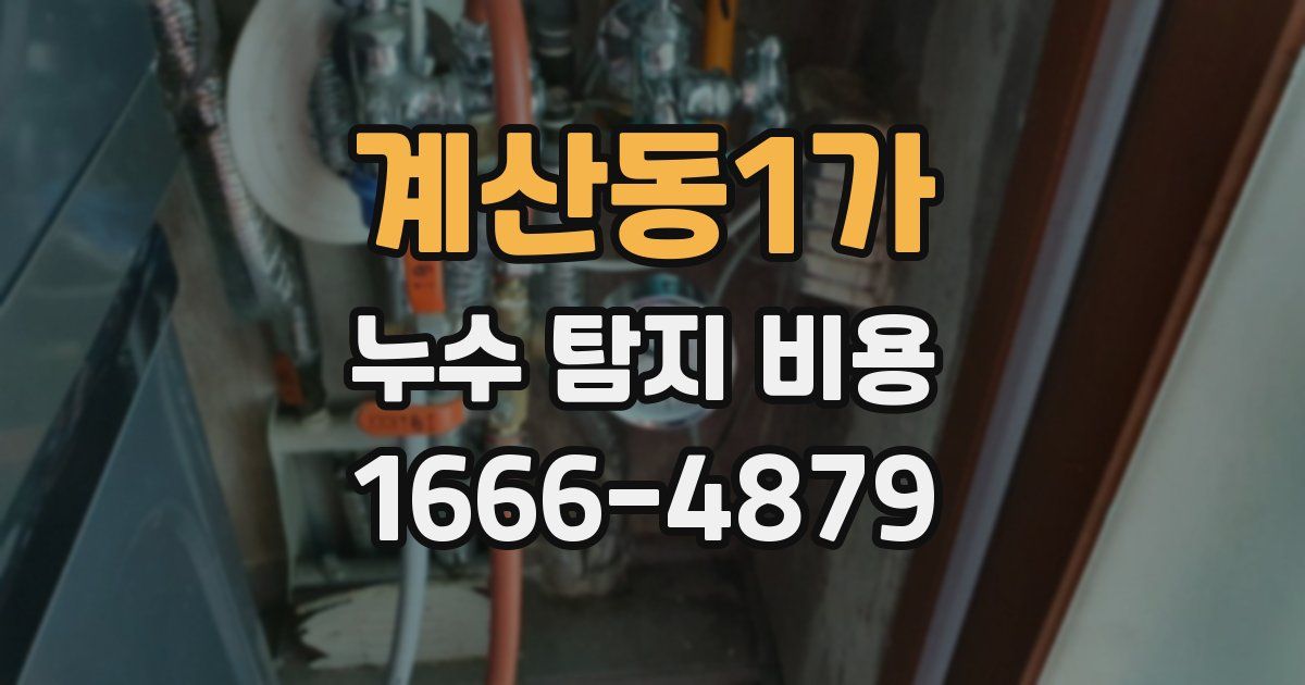 계산동1가 누수 탐지 비용