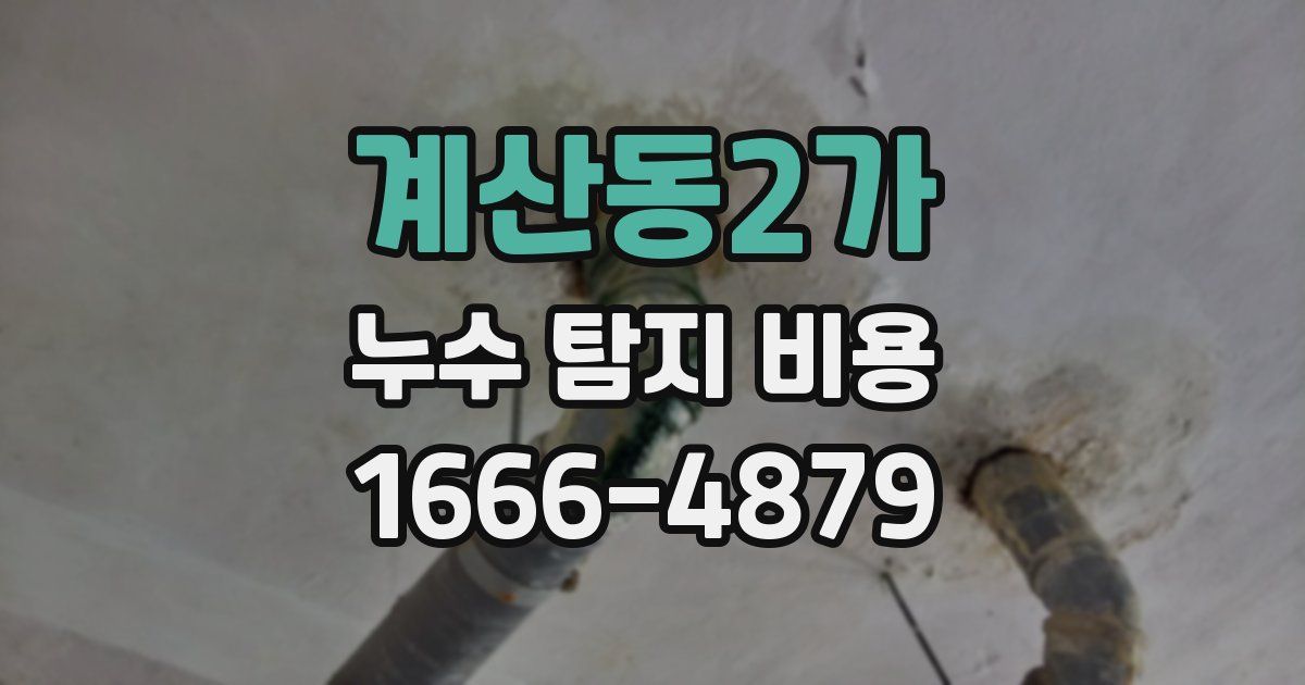 계산동2가 누수 탐지 비용