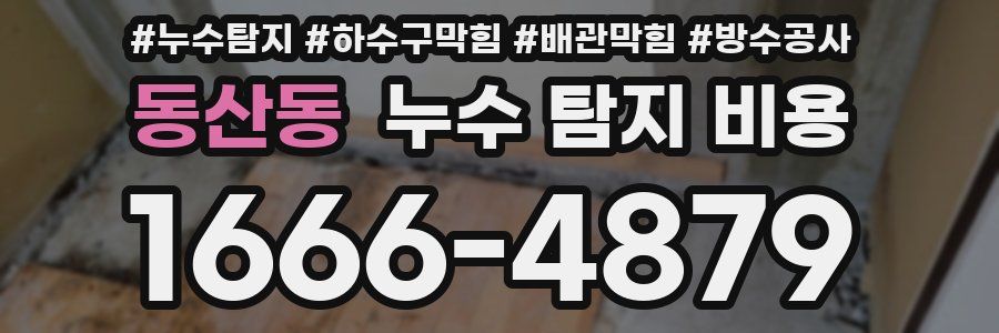 동산동 누수 탐지 비용