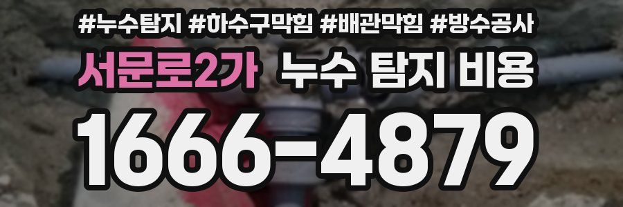 서문로2가 누수 탐지 비용