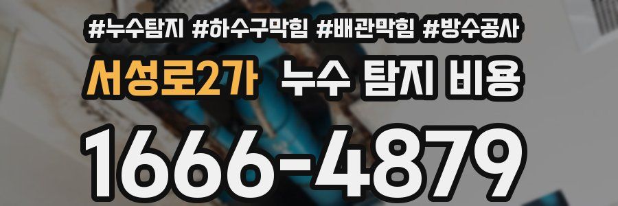 서성로2가 누수 탐지 비용