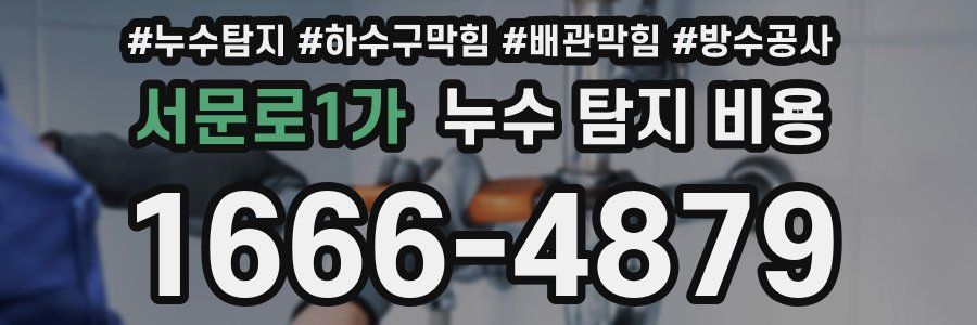 서문로1가 누수 탐지 비용