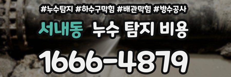 서내동 누수 탐지 비용
