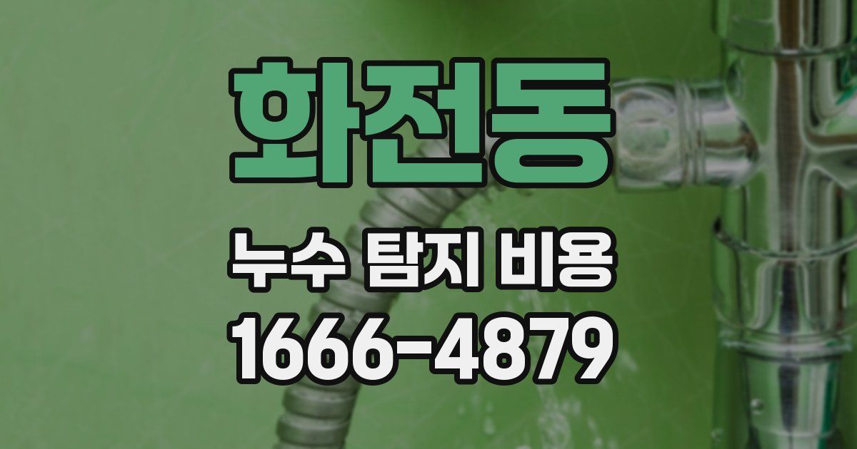 화전동 누수 탐지 비용