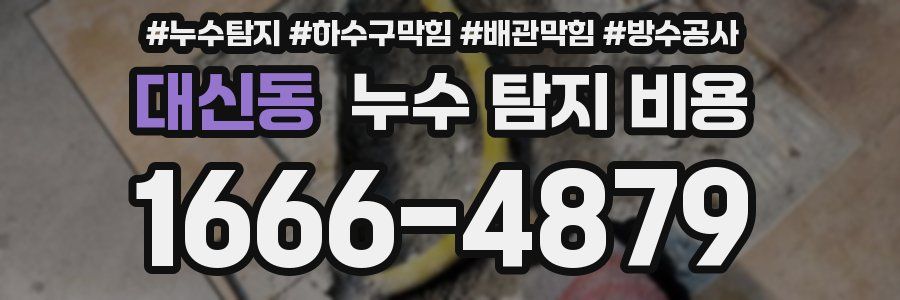 대신동 누수 탐지 비용