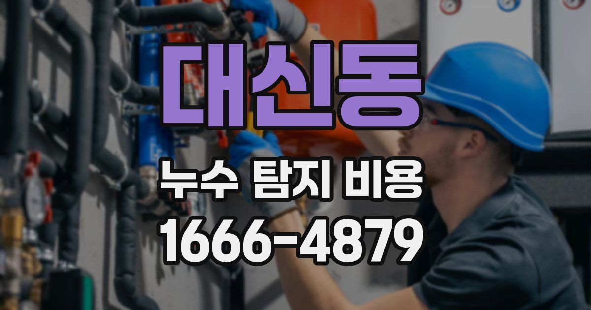 대신동 누수 탐지 비용