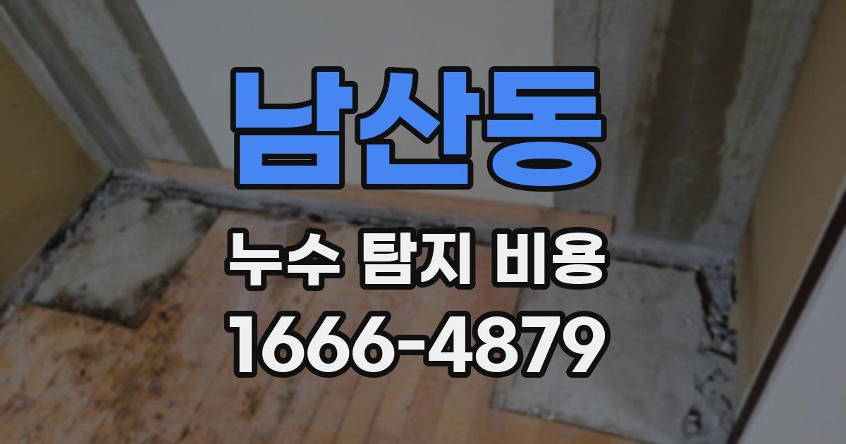 남산동 누수 탐지 비용