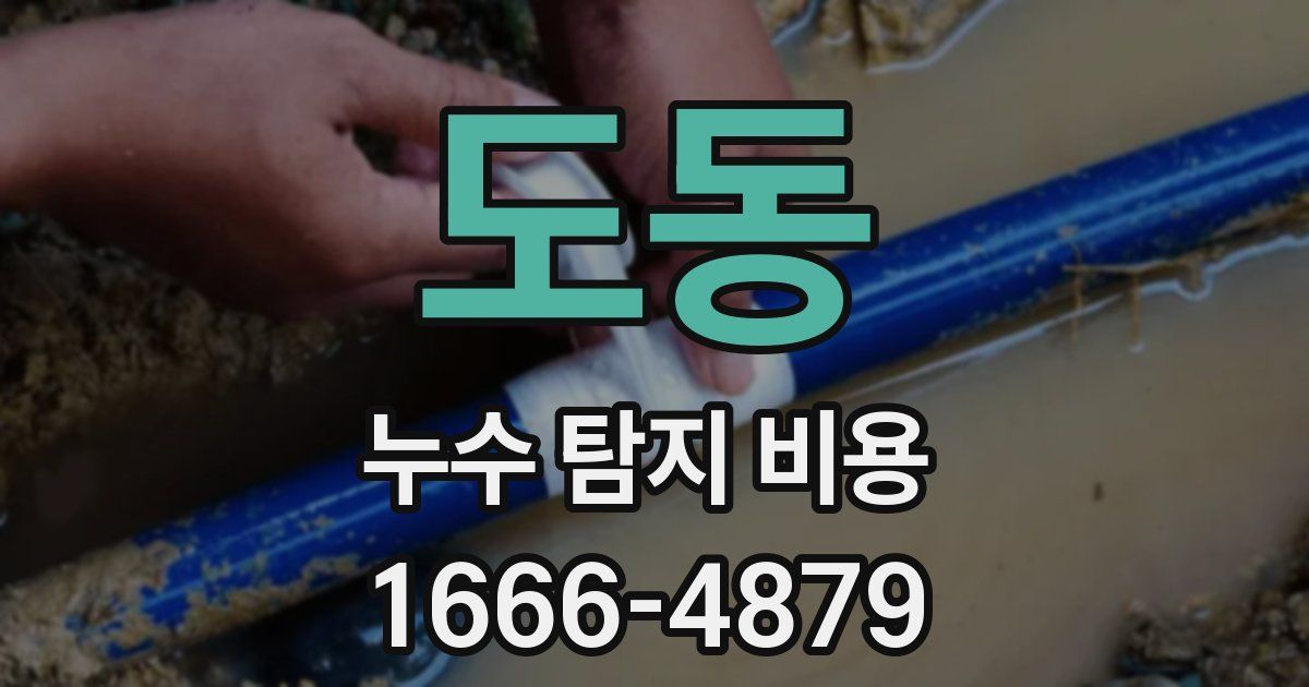 도동 누수 탐지 비용