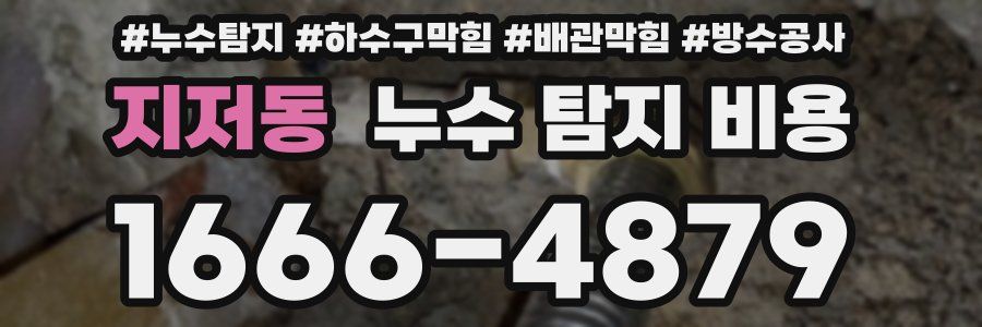 지저동 누수 탐지 비용