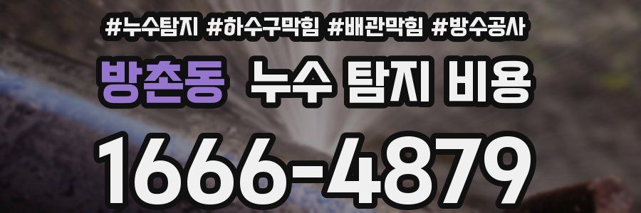 방촌동 누수 탐지 비용