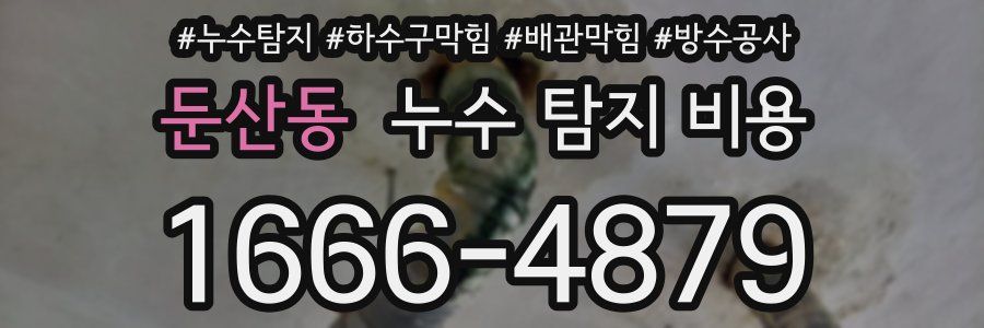 둔산동 누수 탐지 비용