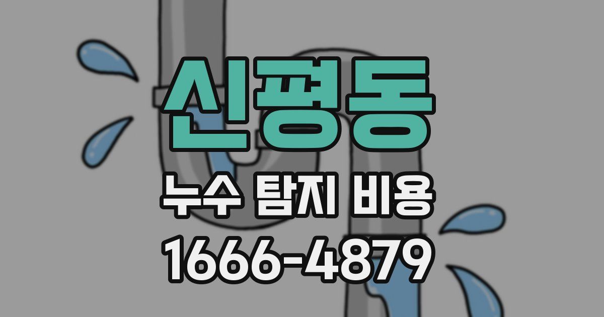 신평동 누수 탐지 비용