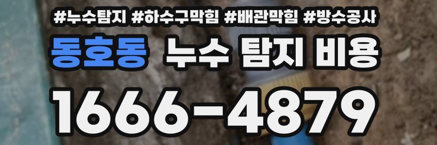 동호동 누수 탐지 비용