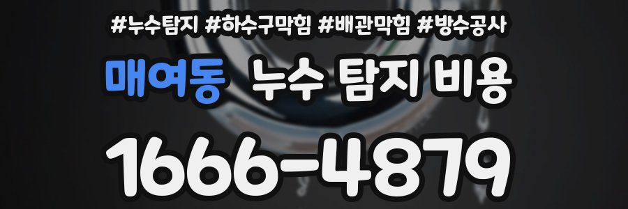 매여동 누수 탐지 비용