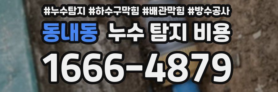 동내동 누수 탐지 비용