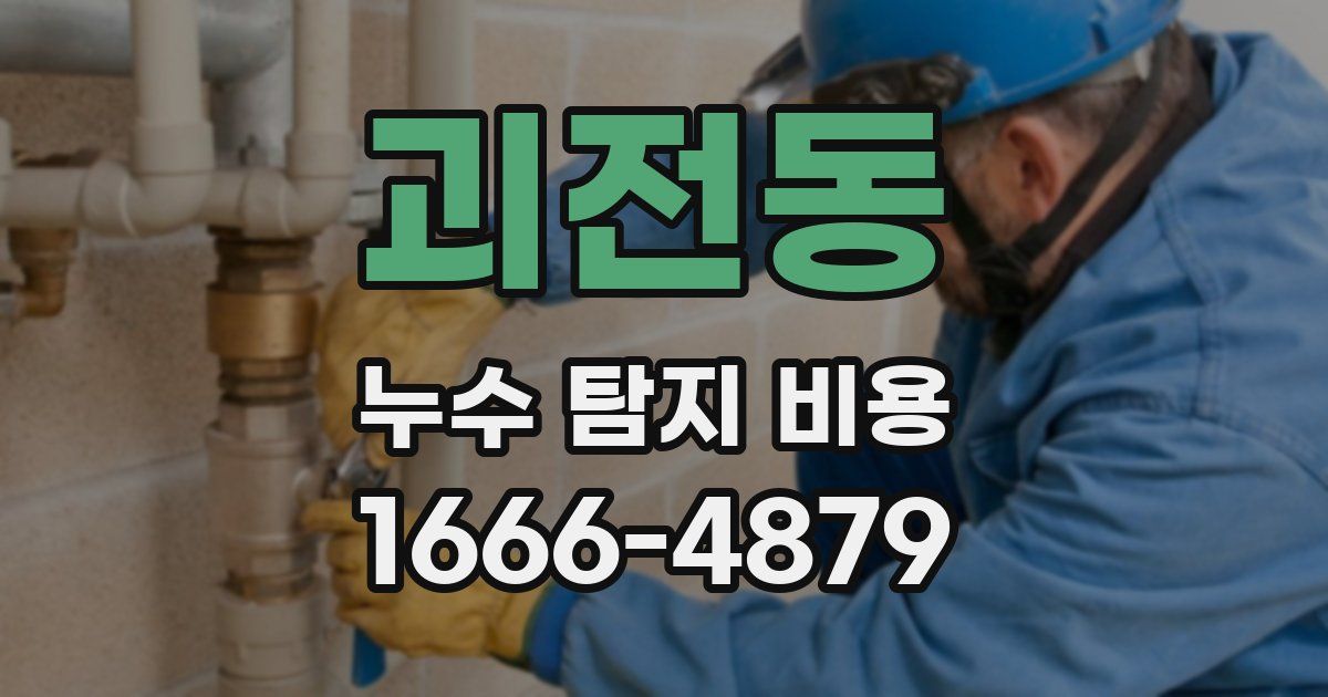 괴전동 누수 탐지 비용