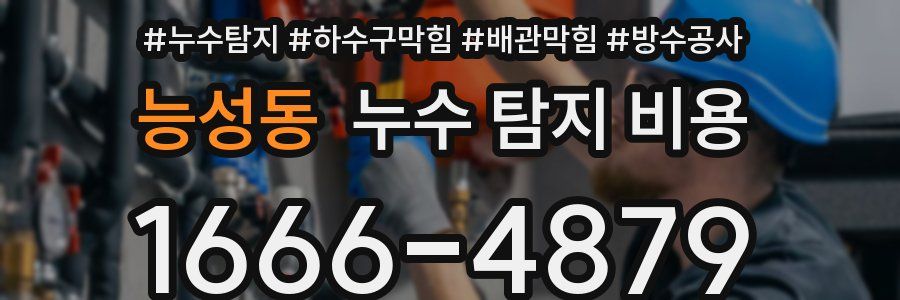 능성동 누수 탐지 비용