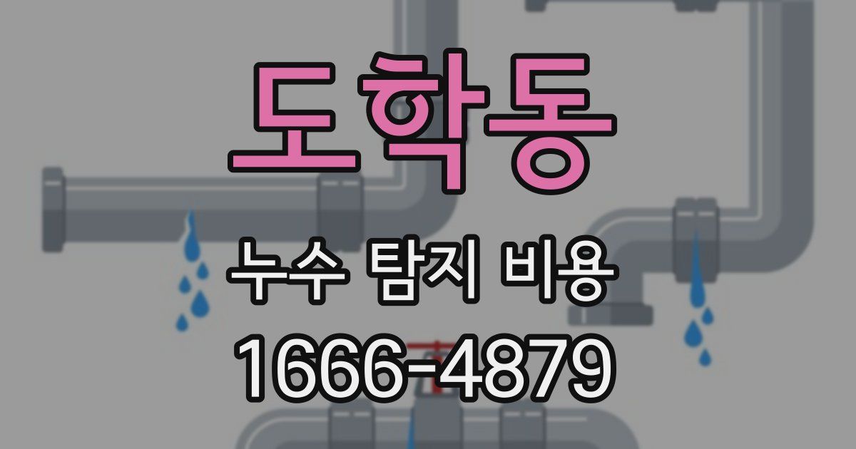 도학동 누수 탐지 비용