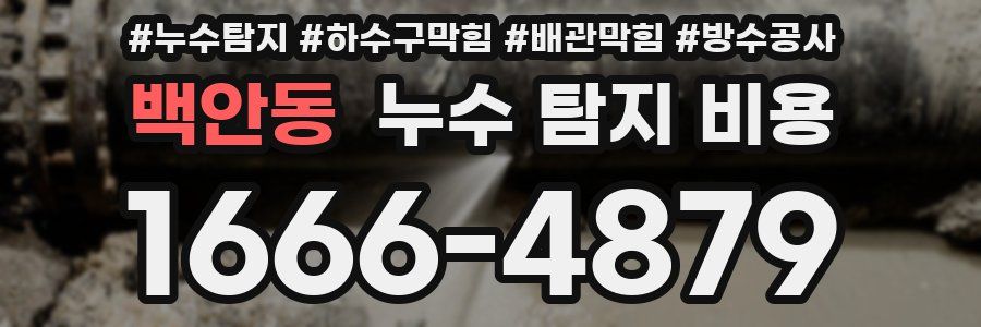 백안동 누수 탐지 비용