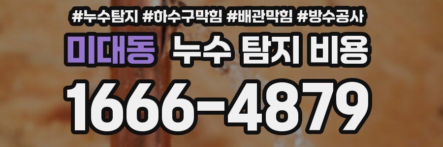 미대동 누수 탐지 비용