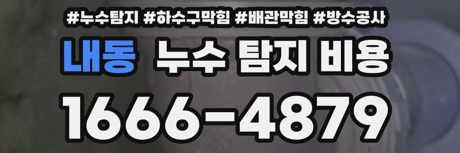 내동 누수 탐지 비용