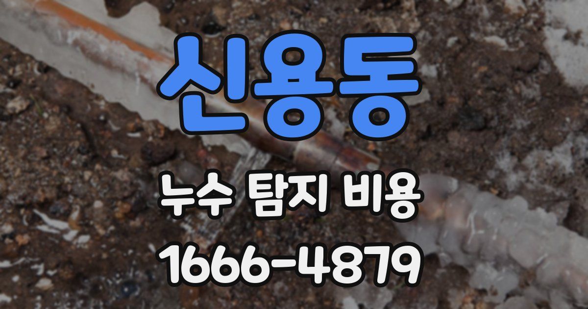 신용동 누수 탐지 비용