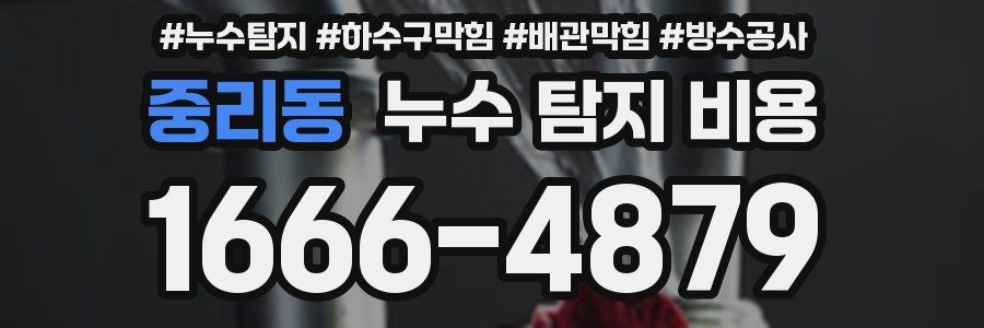 중리동 누수 탐지 비용