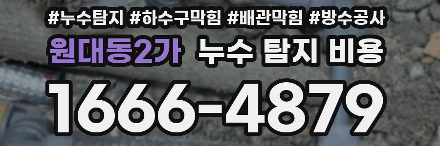 원대동2가 누수 탐지 비용