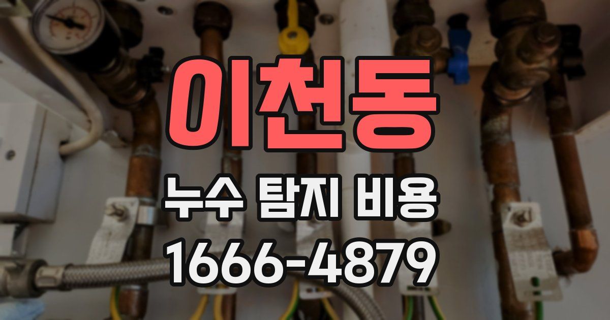 이천동 누수 탐지 비용