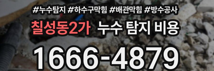 칠성동2가 누수 탐지 비용