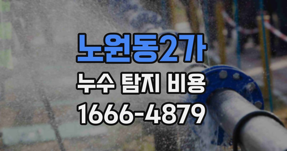 노원동2가 누수 탐지 비용