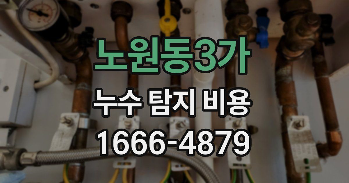 노원동3가 누수 탐지 비용