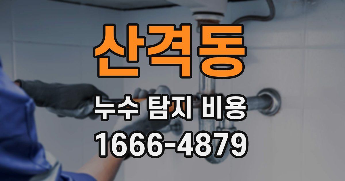 산격동 누수 탐지 비용