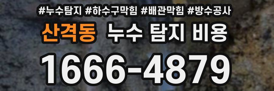 산격동 누수 탐지 비용