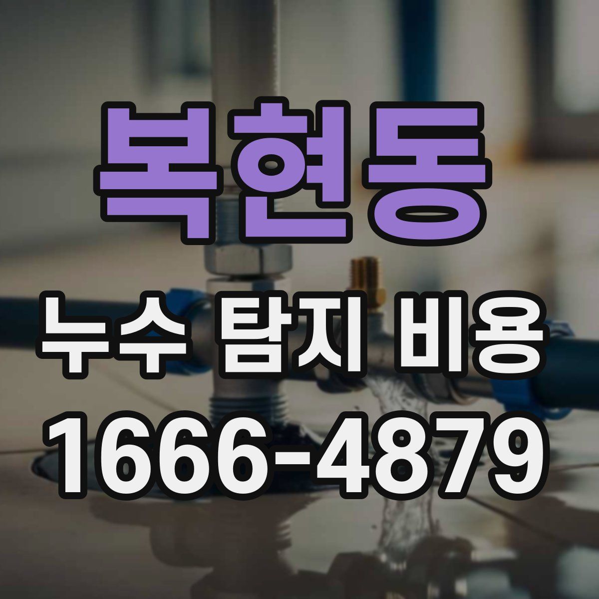 복현동 누수 탐지 비용