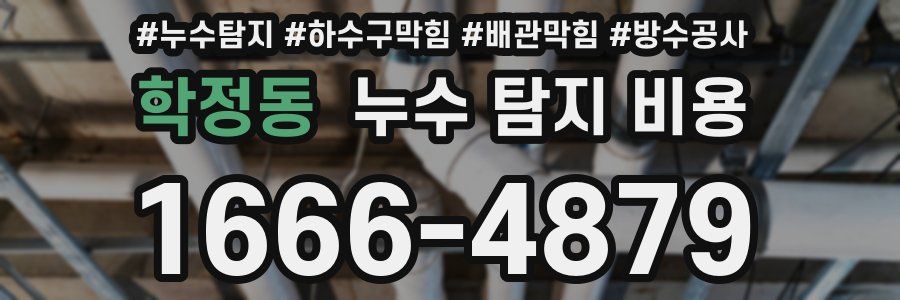 학정동 누수 탐지 비용
