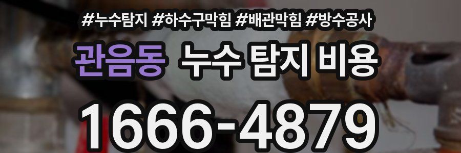관음동 누수 탐지 비용