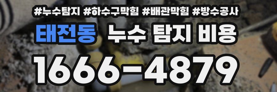 태전동 누수 탐지 비용
